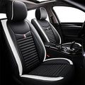 5 Seats Custom Fit Leather Seat Covers (Black White) T82743