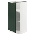 White Bodbyn Dark Green Base Cabinet with Shelves I4059
