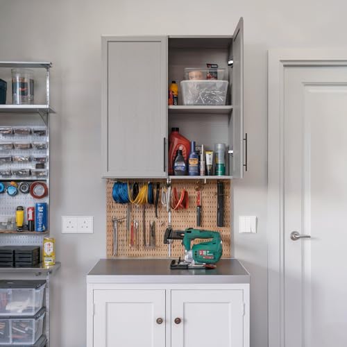 White 30" Wall Cabinet with Adjustable Shelf and Doors P848