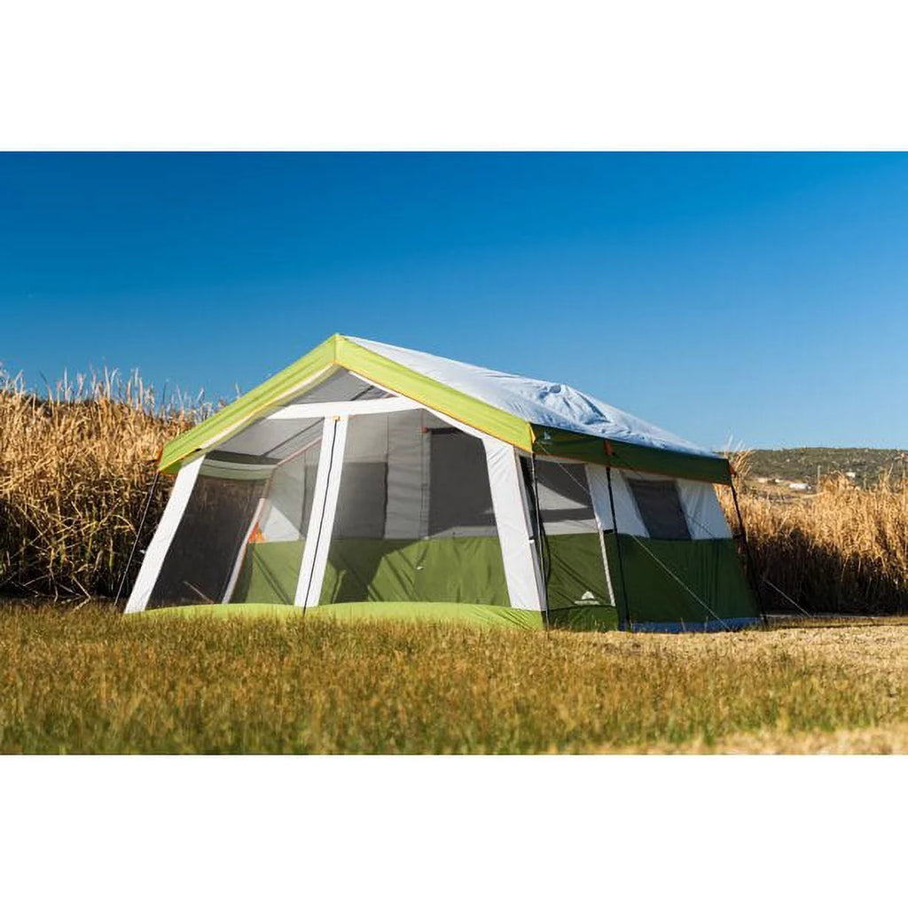 8-Person Family Cabin Tent with Screen Porch, Green X893395