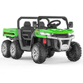 Ride On Dump Truck with Remote Control Electric UTV Vehicles with Electric Dump Bed, 4WD 6 Wheels Ride On Toys E7580