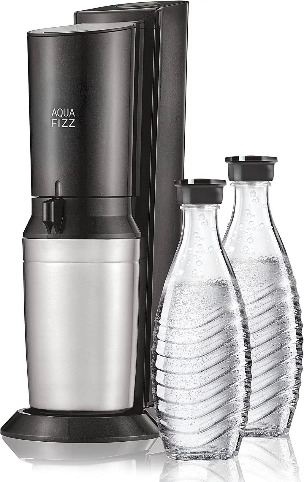 Black Sparkling Water Maker with Co2 and Glass Carafes I79682