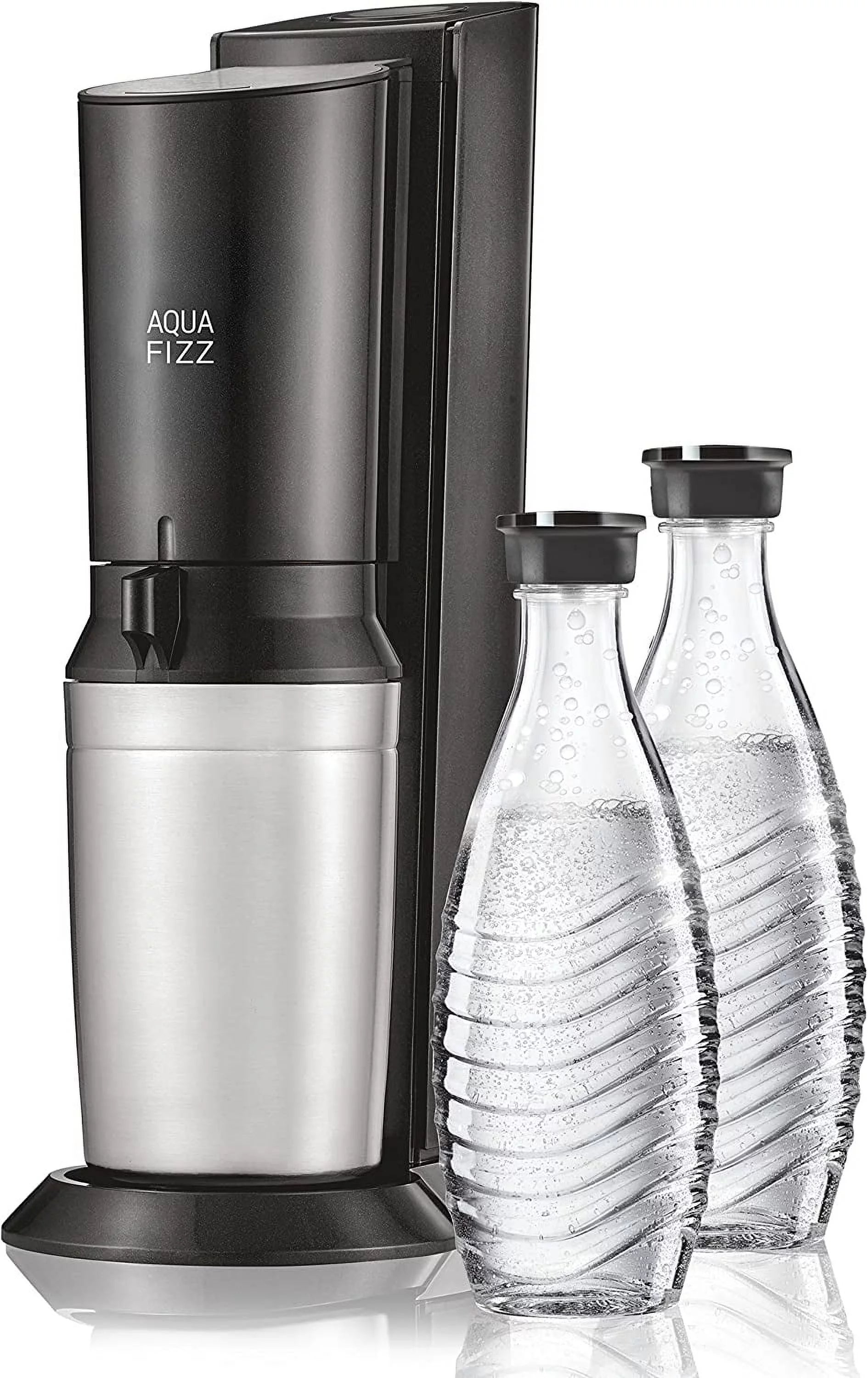 Black Sparkling Water Maker with Co2 and Glass Carafes I79682