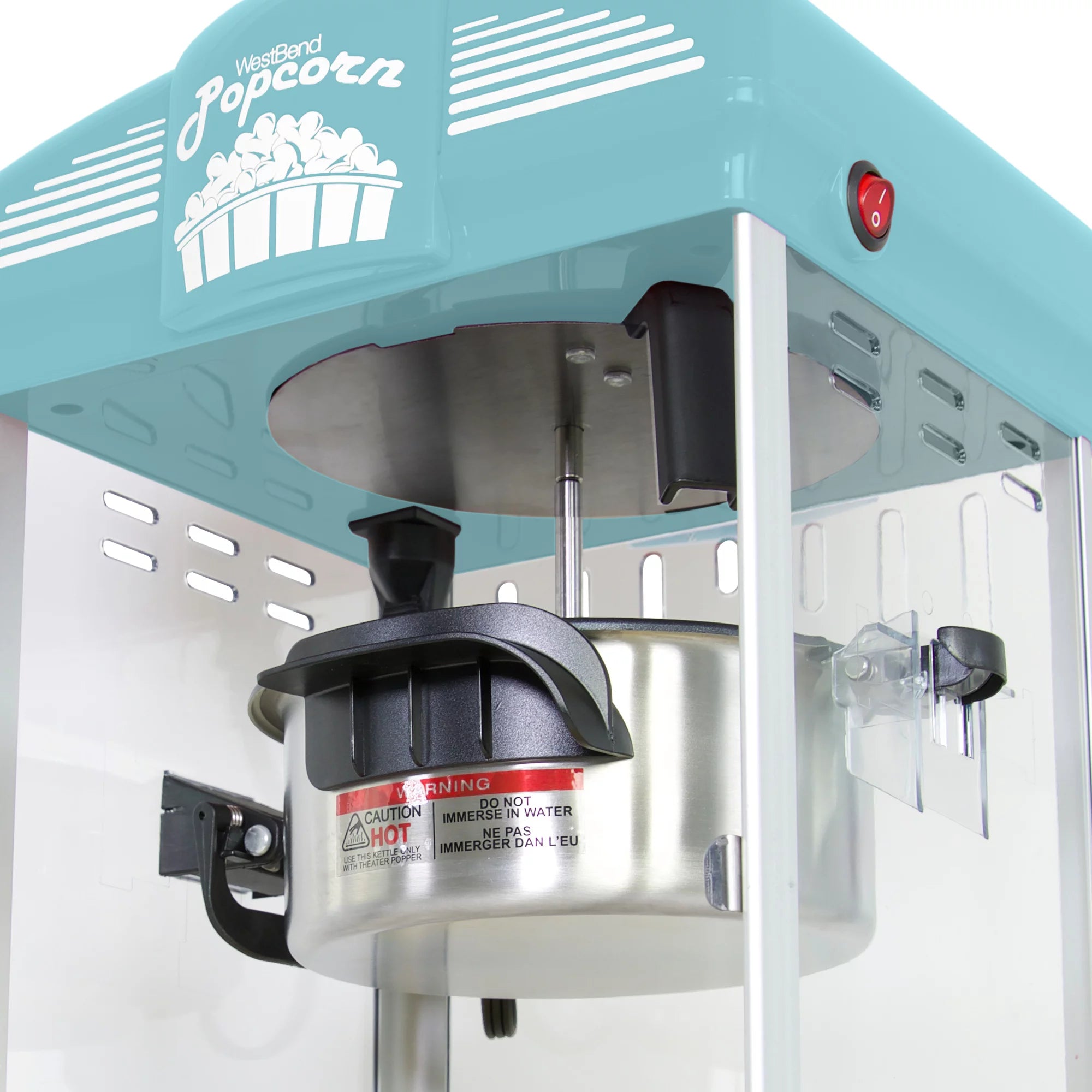 Blue 4-Ounce Popcorn Popper Machine with Nonstick Kettle M5347