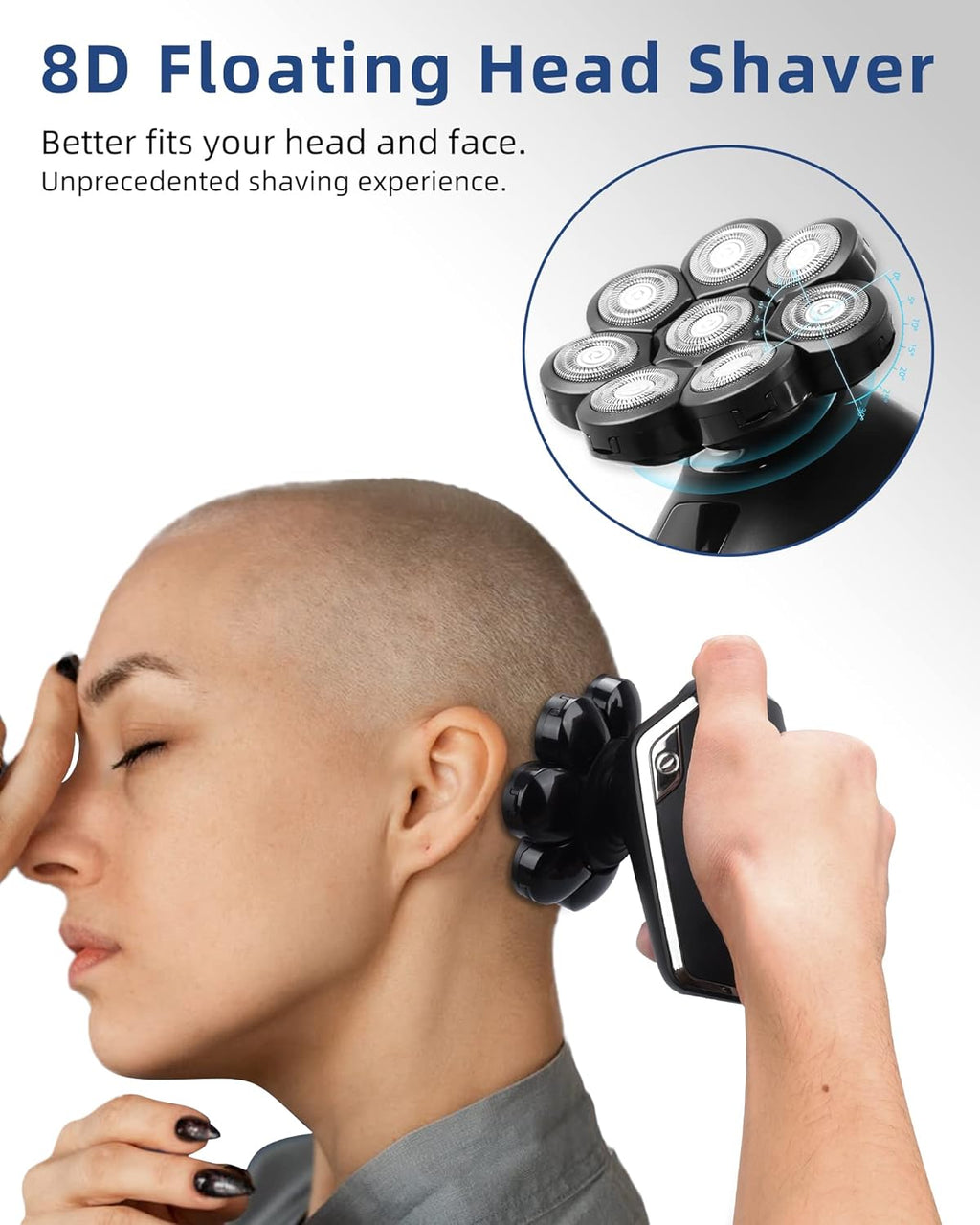 Electric Head Shaver, Cordless, Rechargeable, Pack of 2 B292508
