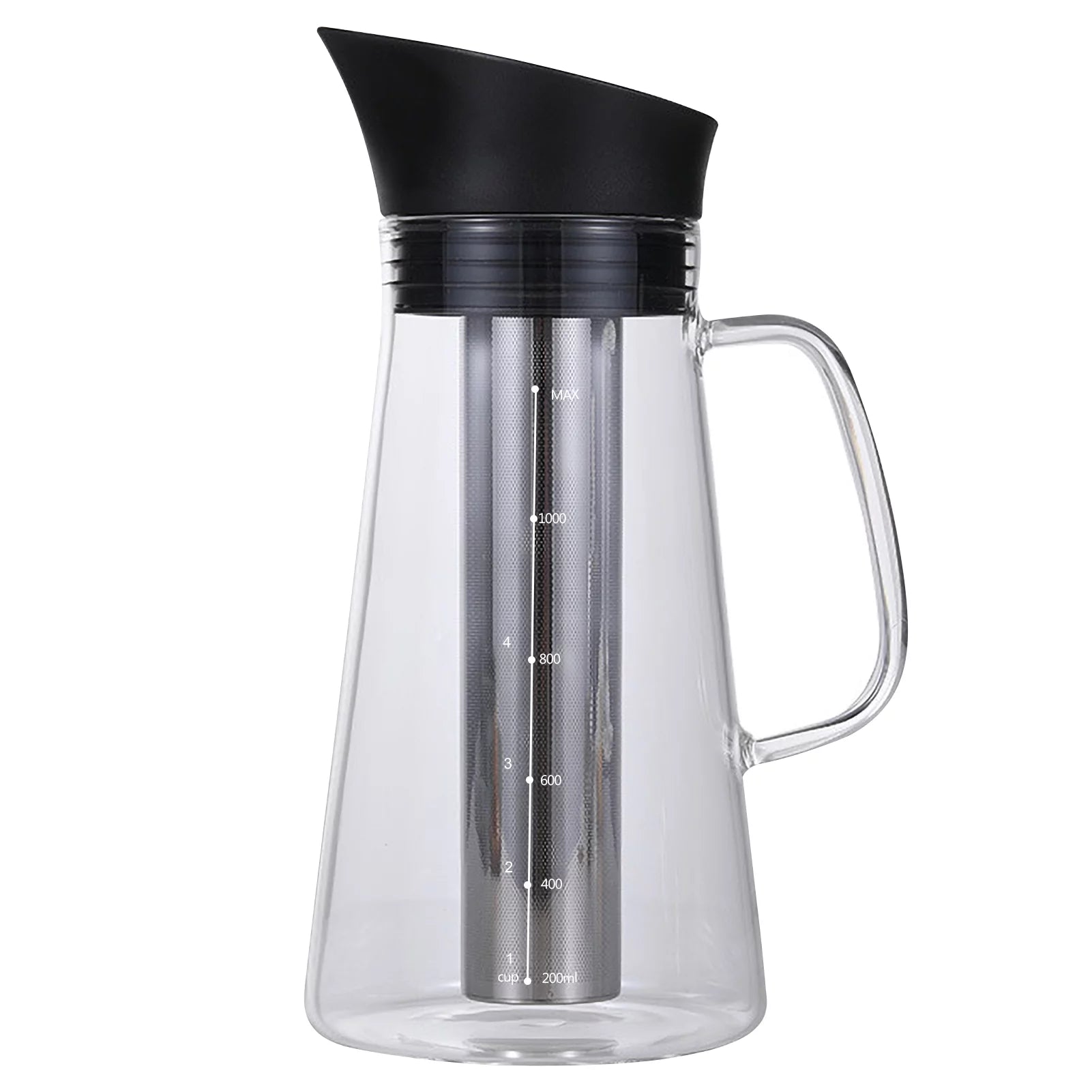 Cold Brew Coffee Maker Glass Stainless Steel Airtight Kettle Y381308