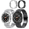 Solid Stainless Steel Band Compatible Samsung Galaxy Watch Ultra 47mm with Pc Case R99371