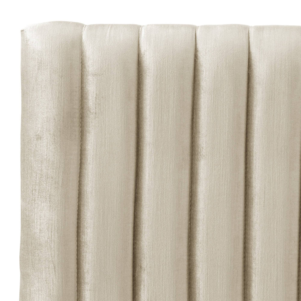 Cream Velvet Queen Headboard A46157