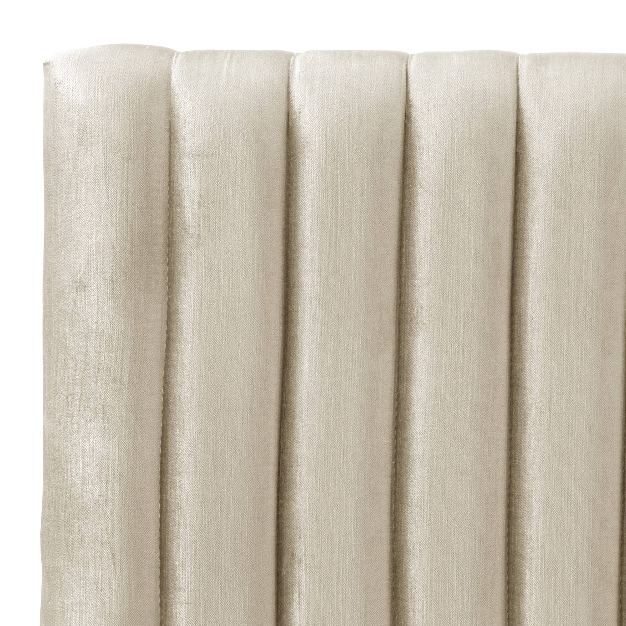 Cream Velvet Queen Headboard A46157