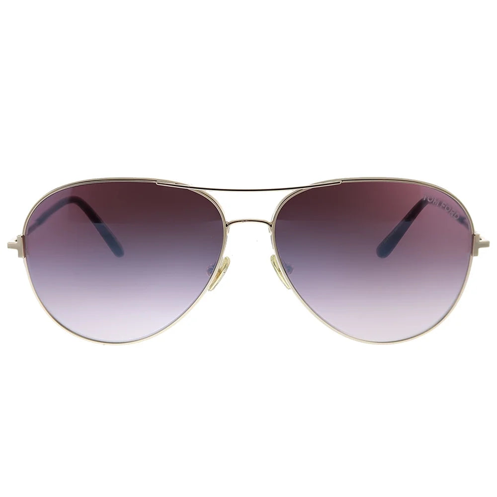 Metal Unisex Aviator Sunglasses Rose Gold 61mm V124