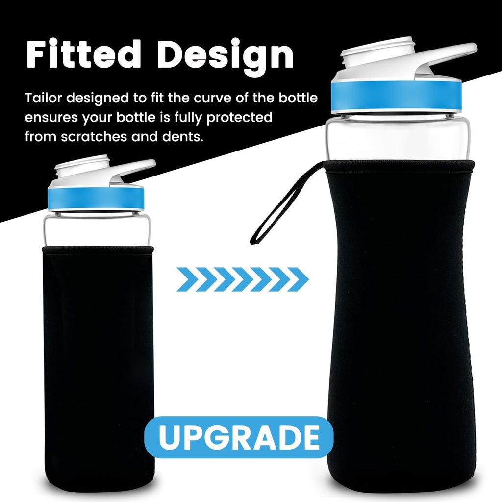 2Pcs Neoprene Sleeve for 22oz Plastic & Stainless Steel Water Bottles A4980
