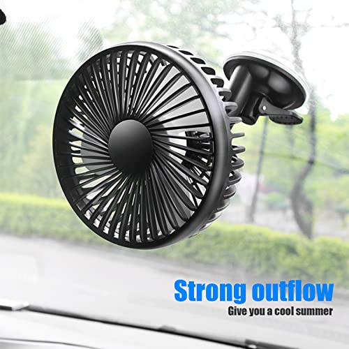 Black USB Powered Portable Vehicle Fan G82816