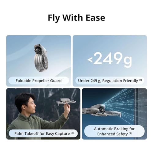4K UHD Camera Drone with RC 2 Screen Remote Controller, Under 249 g, 3-Axis Gimbal Stabilization, 31-Min Flight Time I9095
