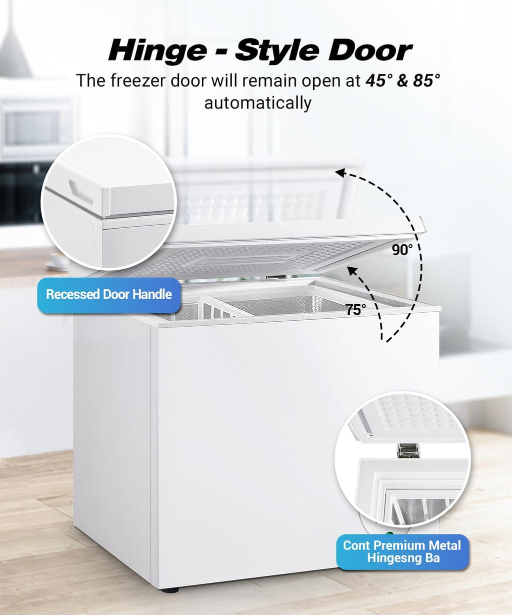 White 9.0 cu.ft Chest Freezer with Removable Basket Z4736