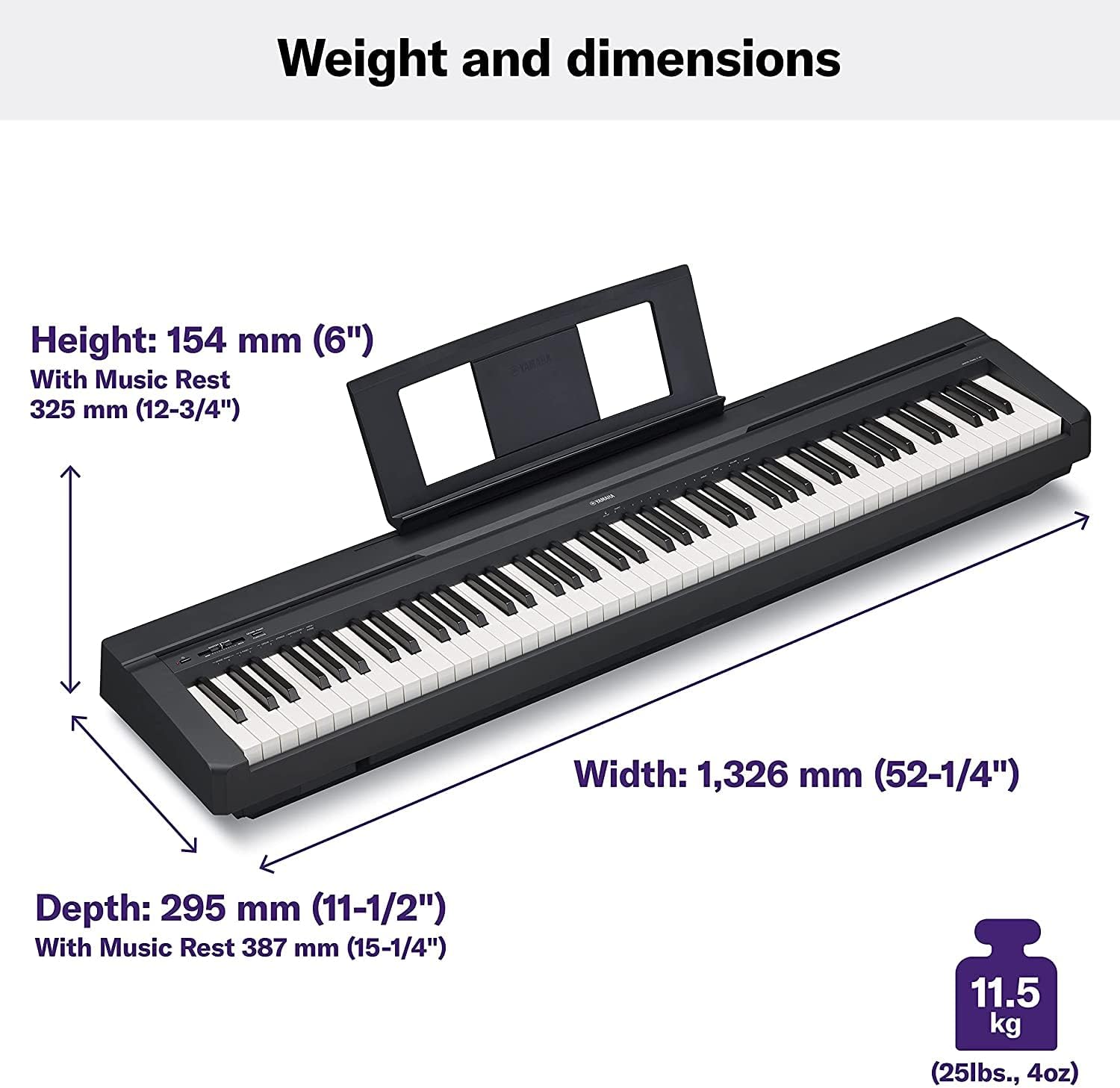 Black 88 Weighted Keys Digital Piano I130