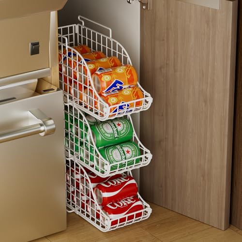 3-Pack Stackable Can Dispenser Bin with Handles V13592