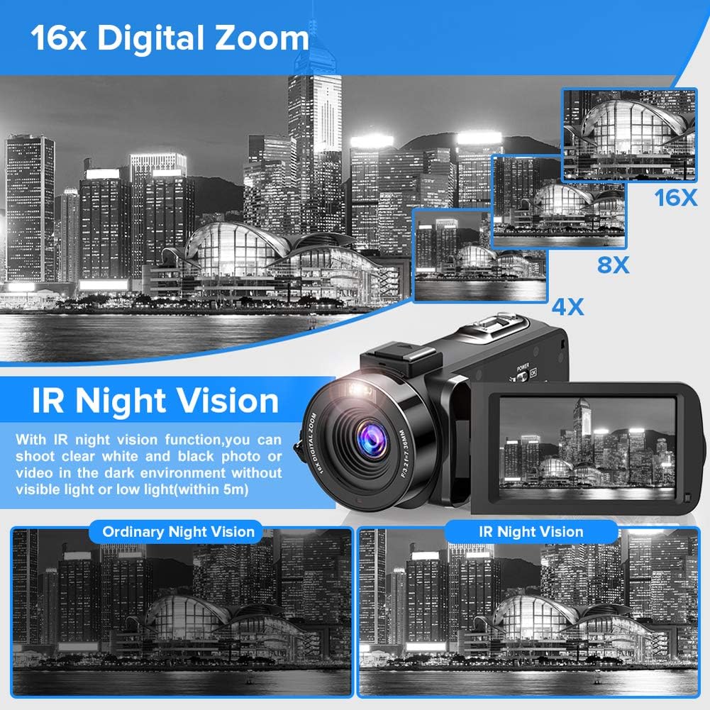 2.7K Ultra HD Digital Video Camera with Microphone U432