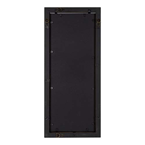 Black Wood and Metal Framed Wall Mirror E674046
