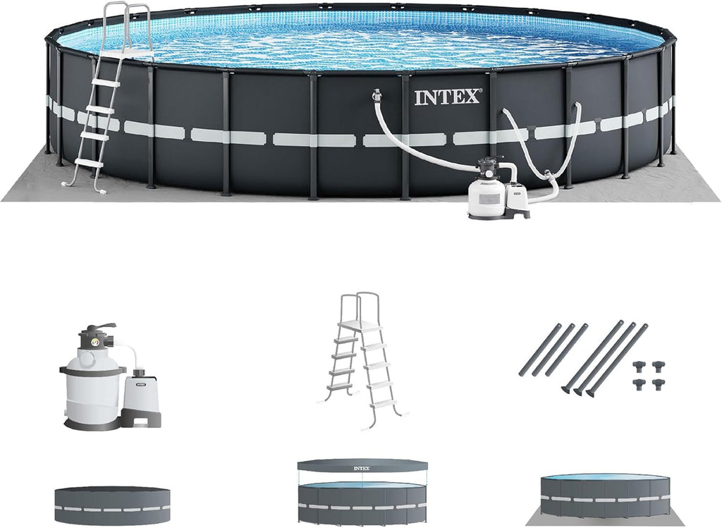 24ft x 52in Above Ground Swimming Pool Set with 2800 GPH Cartridge Sand Filter Pump V7269