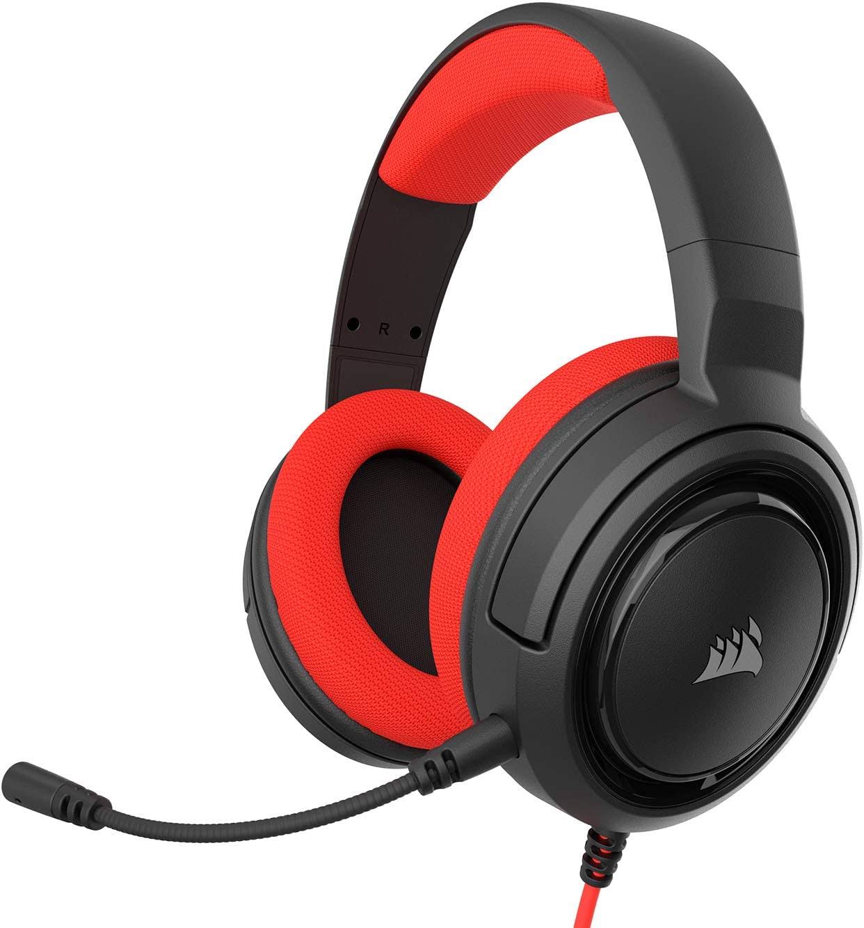 Red Wired Stereo Gaming Headset with Microphone F3379