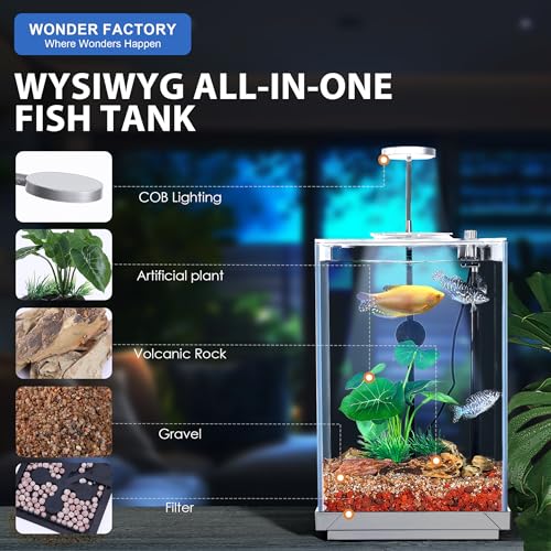 1.5 Gallon Float Glass Fish Tank Starter Kit B441579