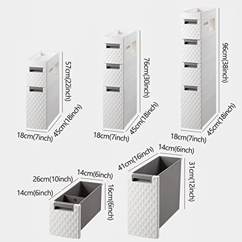 Slim Storage Tower with Wheels Drawer Cart V330
