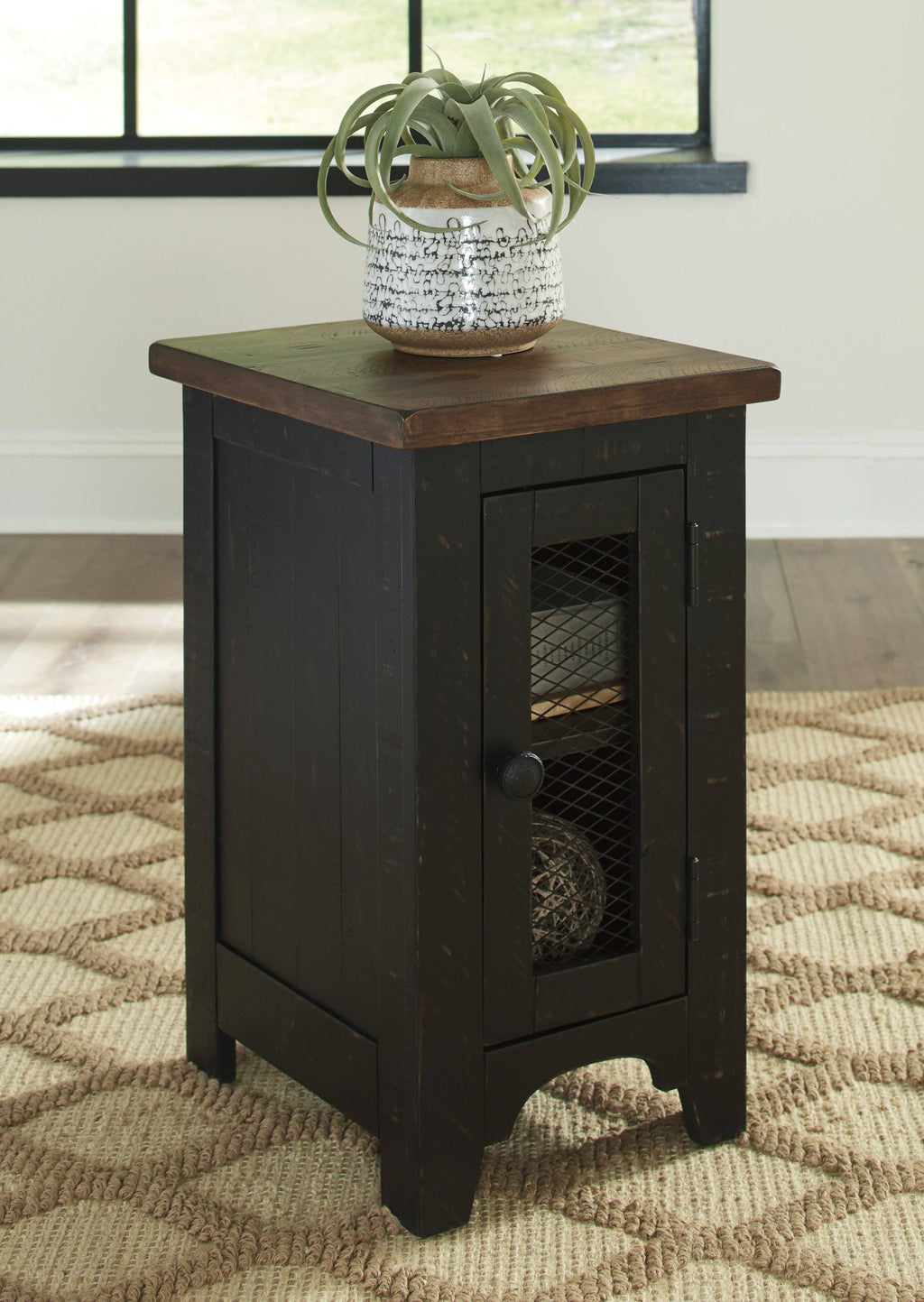 Black/Brown Chair Side End Table M7743