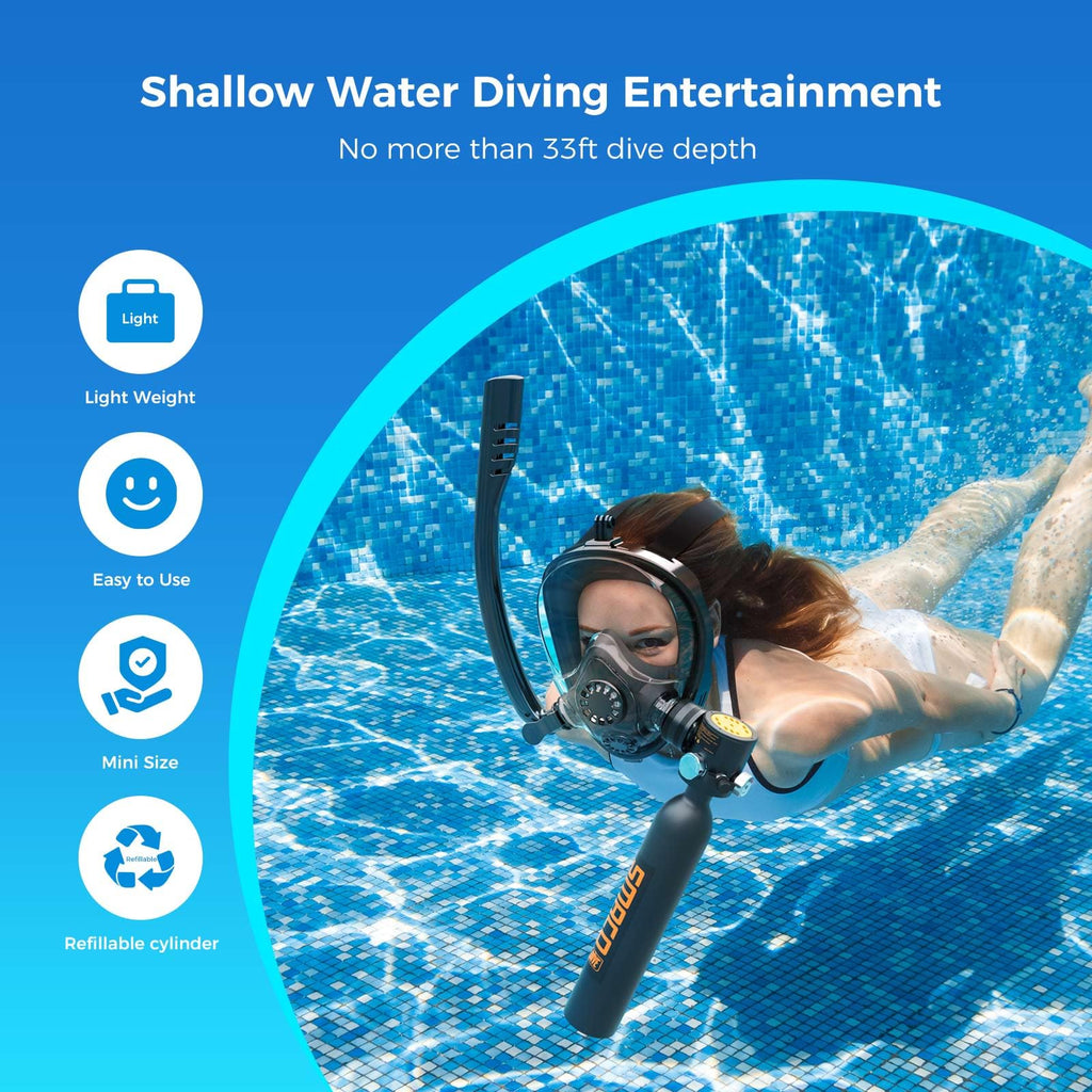 0.5L Mini Scuba Tank for Shallow Water Diving T65400