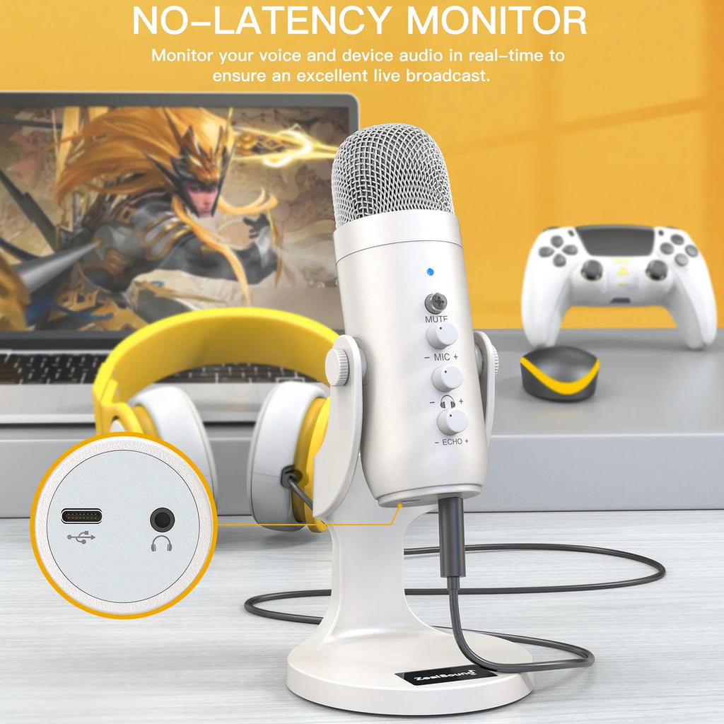 White USB Microphone Y22751