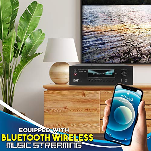 1000W 5.2 Channel Home Theater Receiver with Bluetooth 5.0 and 2 UHF Wireless Mics E45183