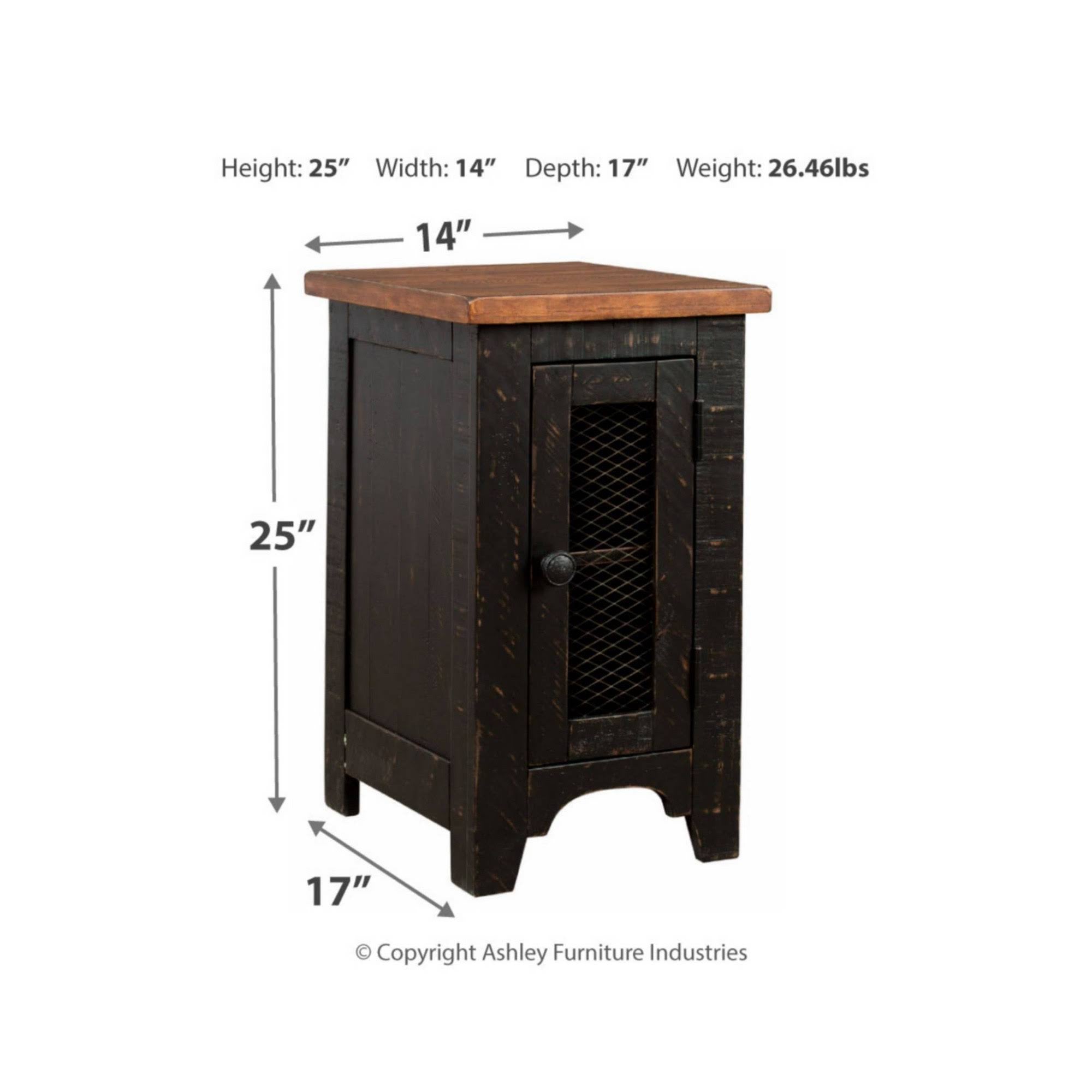 Black/Brown Chair Side End Table M7743