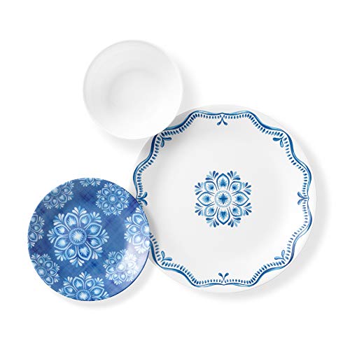 18-Piece Triple Layer Glass Dinnerware Set Q37359