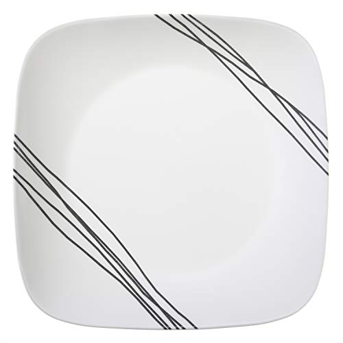 18-Piece Service for 6 Dinnerware Set, White Triple Layer Glass F852466