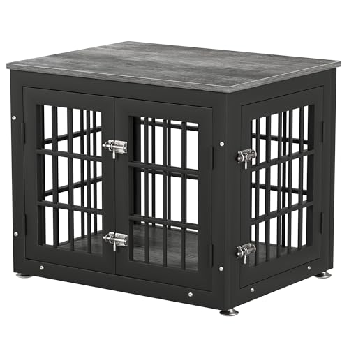 Natural and White Extra Large Wooden Dog Crate Furniture E560