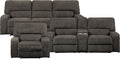 3-Piece Chenille Fabric Power Reclining Sofa Set, Chocolate G61565