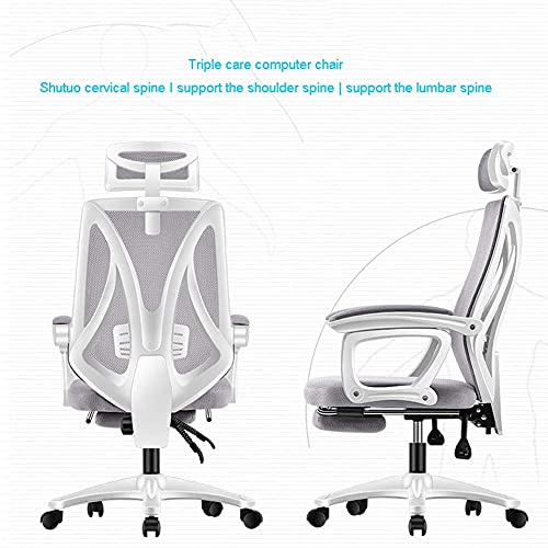 White Frame Green Net Gaming Racing Chair with High Back Z1644