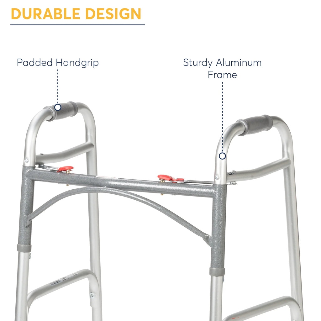 Two Button Folding Walker with 5 Wheels I8846