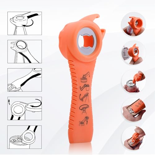 5 Pack Bottle Opener Jar Opener with Silicone Rubber Jar Opener Gripper Pad X90112