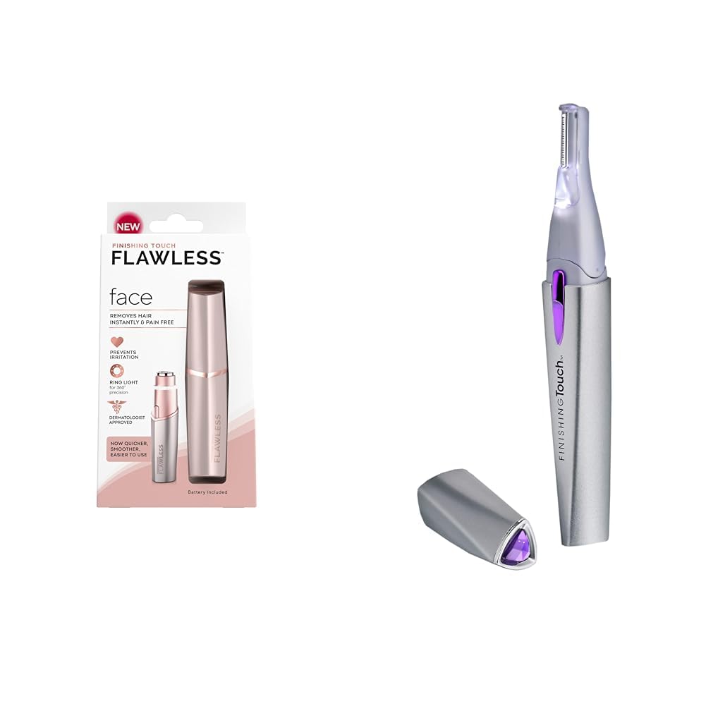 Rose Gold Electric Facial Hair Remover with LED Light C26402