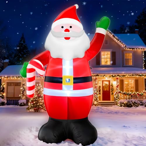 Giant Christmas Inflatables Santa Claus with Built-in LED Lights A9707