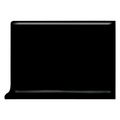 Black Ceramic Cove Base Tile (4-in x 6-in) M24009