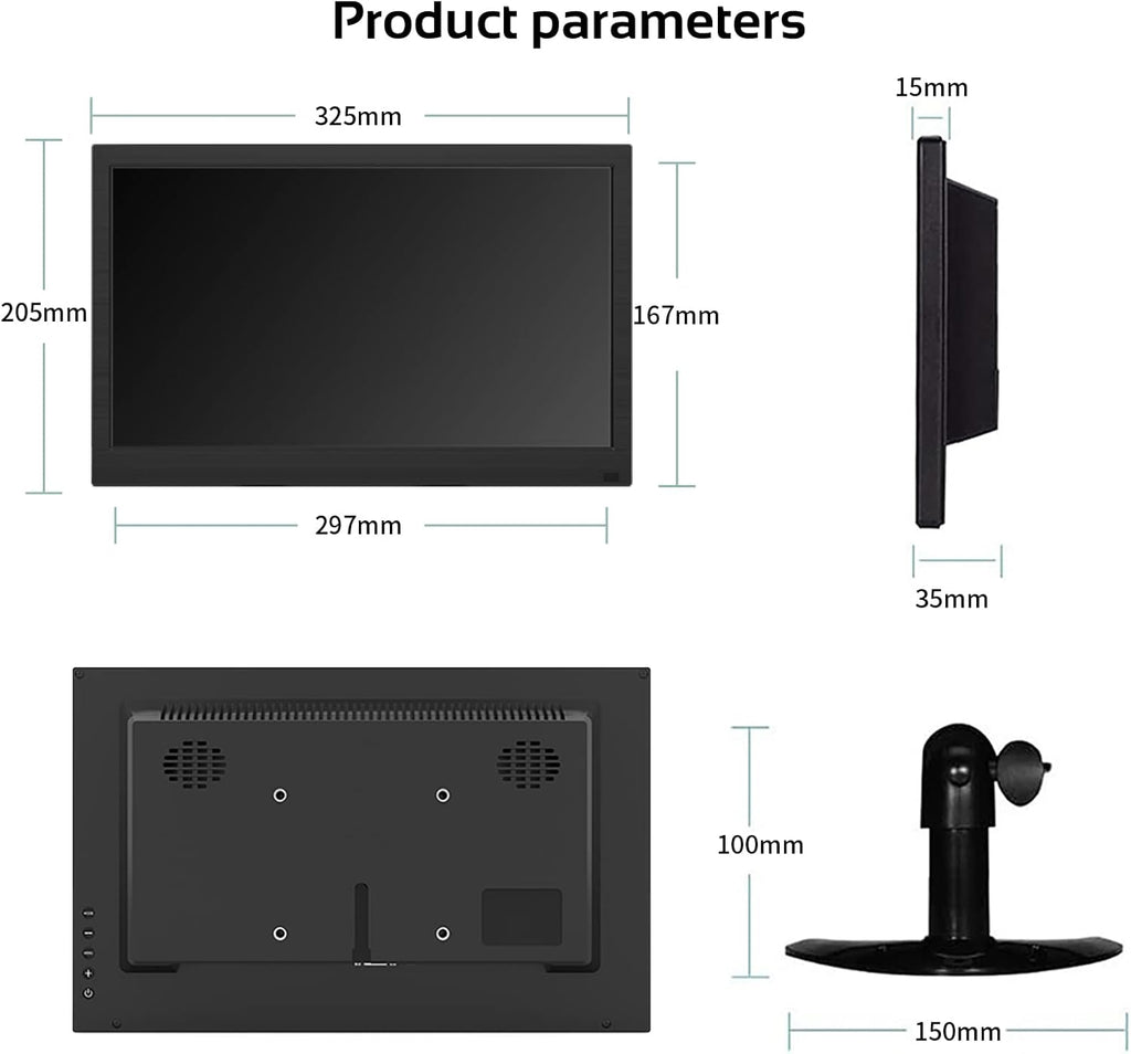 13.3 inch 1366x768 LED Monitor with Built-in Speakers K540