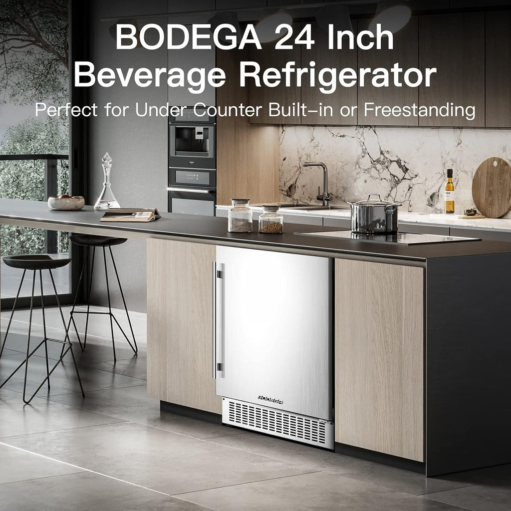 Stainless Steel Beverage Refrigerator 180 Cans L357