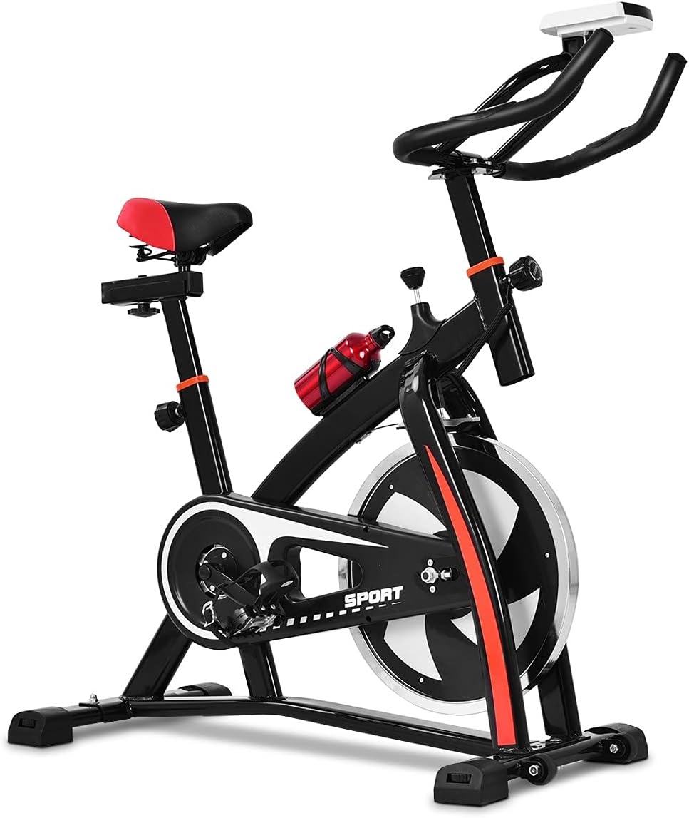Black Exercise Bike with LCD Display & Bottle Holder P486