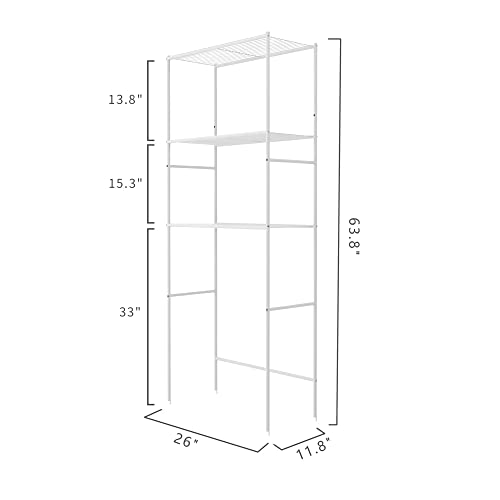 White 3-Tier Over The Toilet Storage Shelf I362560