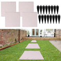 4 Pcs Large Plastic Stepping Stones with Ground Stakes J50540