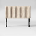Cream Velvet Queen Headboard A46157