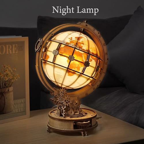 Illuminated Globe with Stand 180pcs 3D Wooden Puzzles T18976