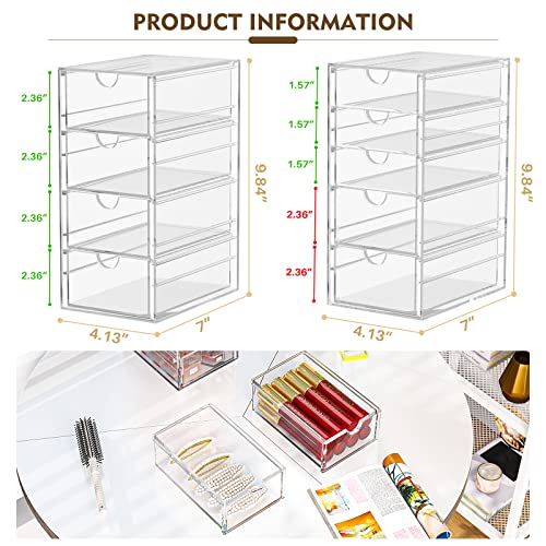 19 Drawer Clear Acrylic Makeup Organizer P332047