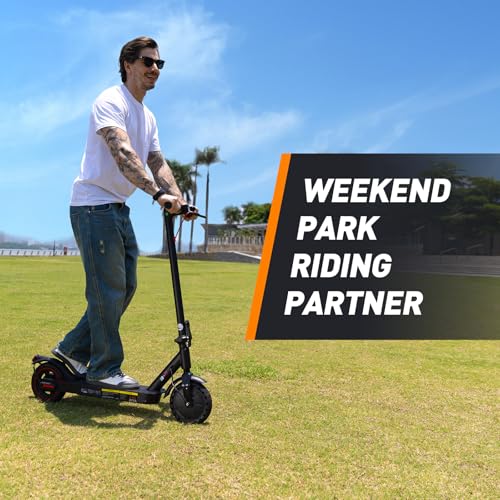 Electric Scooter with 500W Motor, 22 MPH Top Speed, 23 Miles Range, 10" Pneumatic Tires F75116
